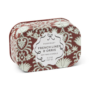 Cherie 4.5oz/127g Printed Tin Candle - French Linen & Orris