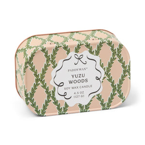 Cherie 4.5oz/127g Printed Tin Candle - Yuzu Woods