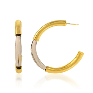 Gold Chunky Hoop Smoky Earrings