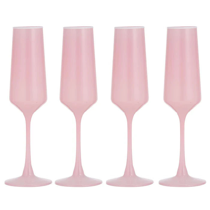 Chelsea Champagne Glasses Blush 4 Pack