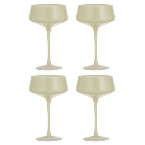 Chelsea Lemon Coupe Glasses 4 Pack