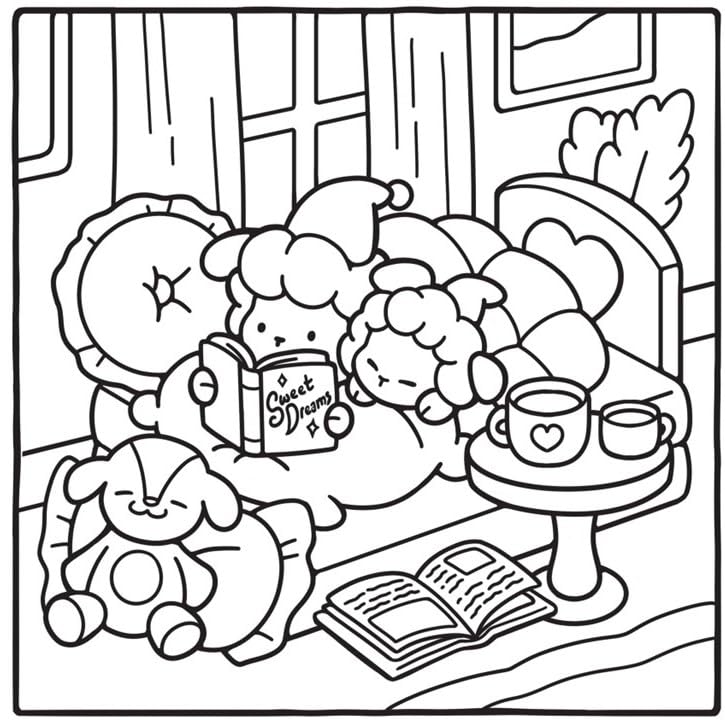 Comfy & Cozy Cute Colouring Book