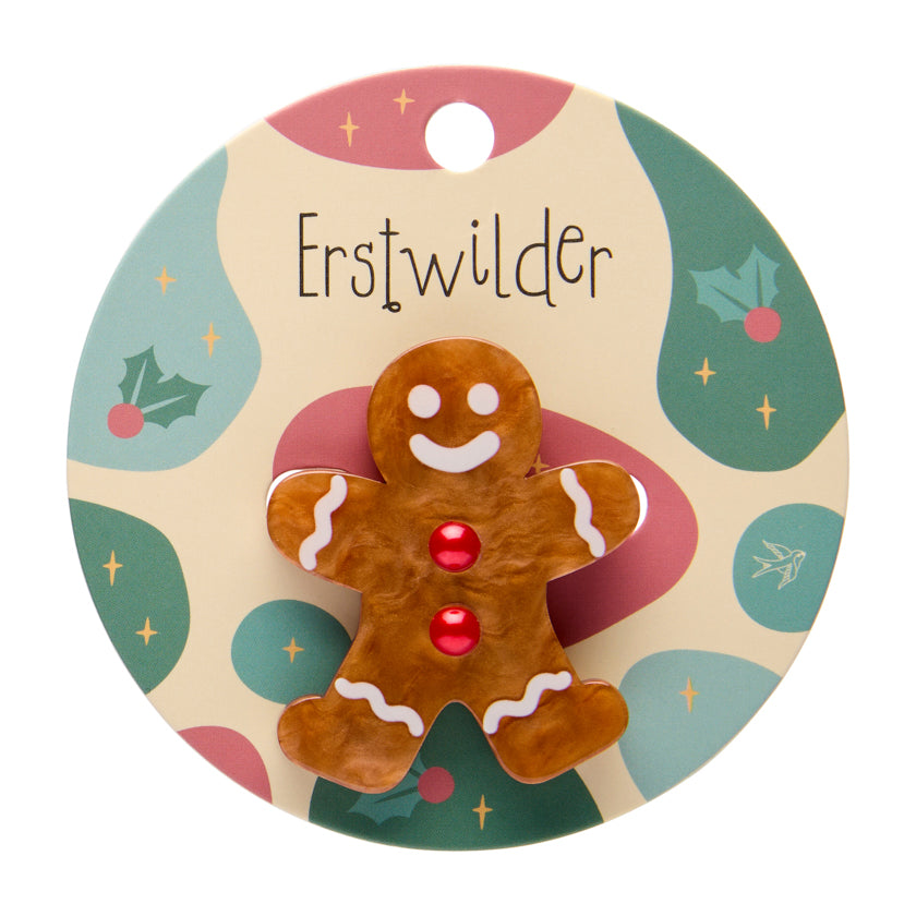 Gingerbread Man Mini Brooch