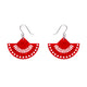 Boho Fan Essential Red Drop Earrings