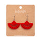 Boho Fan Essential Red Drop Earrings