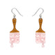 Paint Brush Ripple Drop Pink Earrings