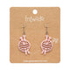 Ball of Yarn Ripple Drop Pink Earrings