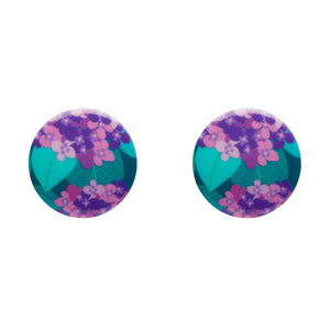 Hydrangea Rounded Stud Earrings