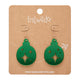 Round Bauble Green Drop Earrings