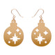Round Bauble Gold Drop Earrings