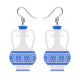 Amphora Drop Earrings White