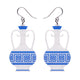 Amphora Drop Earrings White