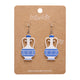 Amphora Drop Earrings White
