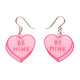 Candy Heart Drop Earrings Pink