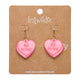 Candy Heart Drop Earrings Pink