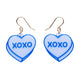 Candy Heart Drop Earrings Blue