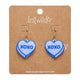 Candy Heart Drop Earrings Blue