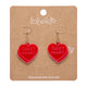 Candy Heart Drop Earrings Red