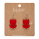 Tulip Red Drop Earrings