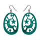 Moonlight Drop Green Earrings