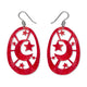 Moonlight Drop Red Earrings