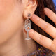 Champagne Bubbles Drop Earrings - Silver