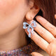 Bows Drop Earrings - Blue