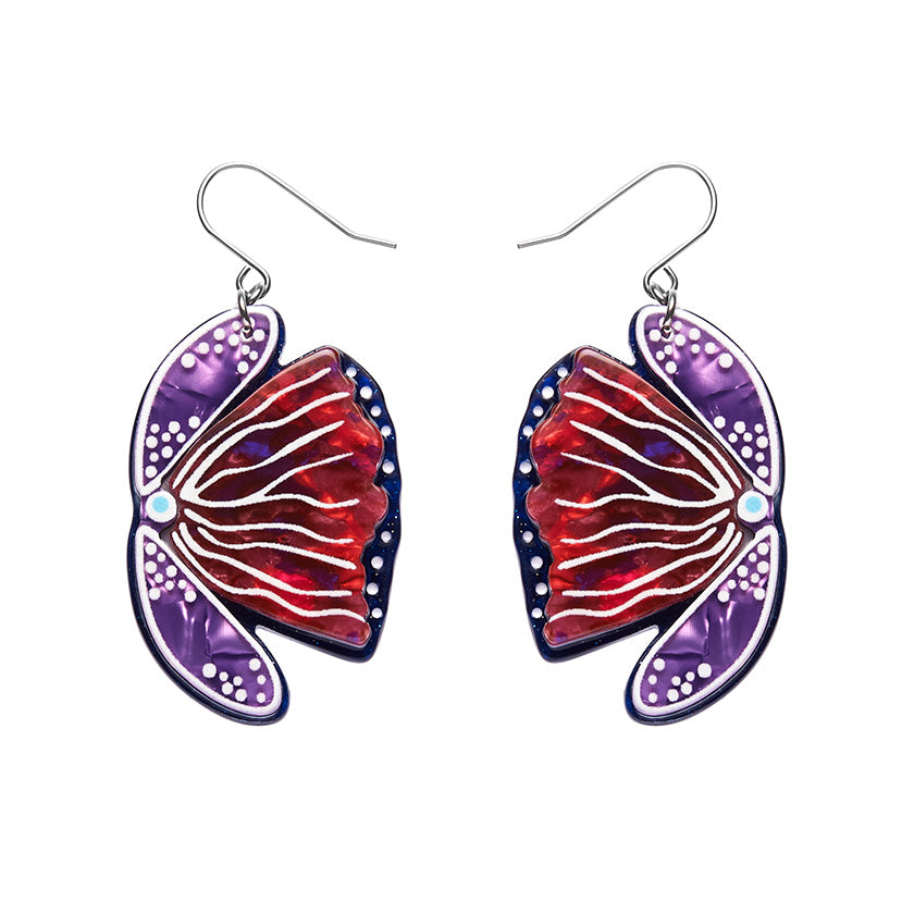 Fervent Feather Flower Drop Earrings