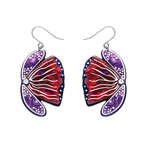 Fervent Feather Flower Drop Earrings