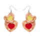 Lolly Heart Cookies Drop Earrings