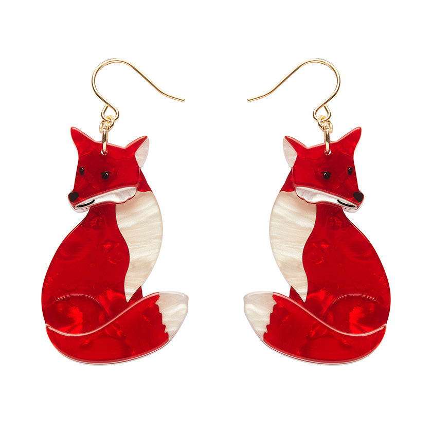 Charming Fox Drop Earrings