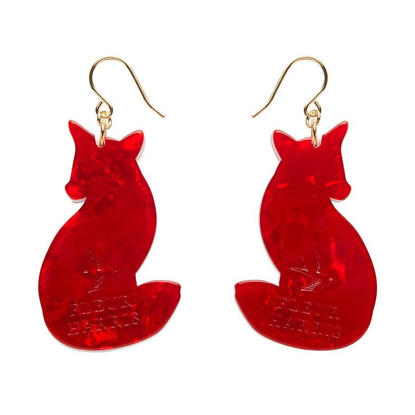 Charming Fox Drop Earrings