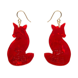 Charming Fox Drop Earrings