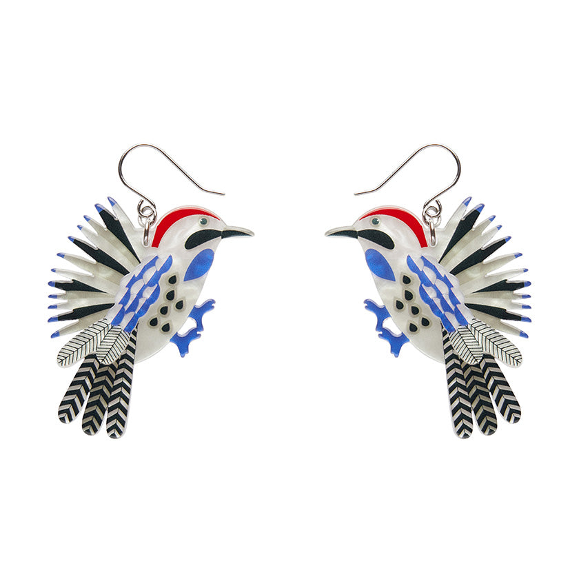 Wonderous Woodpecker Drop Earrings