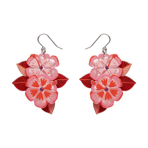 Halcyon Hibiscus Drop Earrings