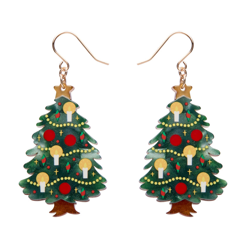 Christmas Tree Centre Piece Drop Earrings