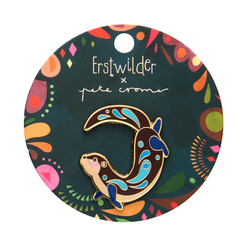 Outgoing Otter Enamel Pin