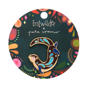Outgoing Otter Enamel Pin
