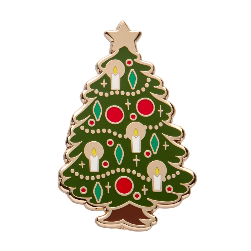 Christmas Tree Centre Piece Enamel Pin