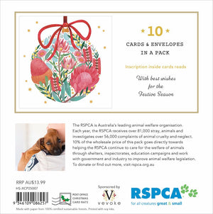 Christmas Card Wallet - RSPCA - Floral Bauble