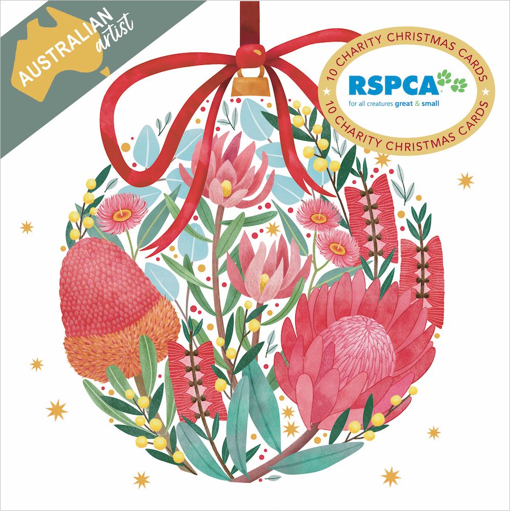 Christmas Card Wallet - RSPCA - Floral Bauble