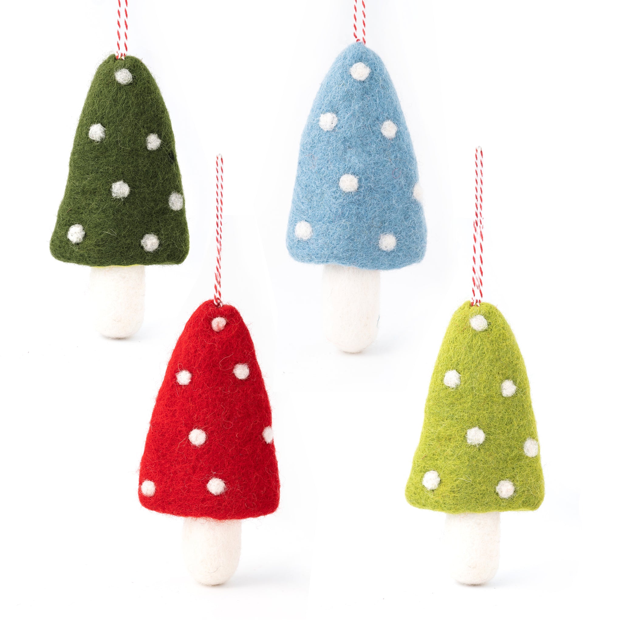 Christmas Decoration Set - Mushroom Trees