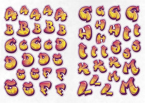 Graffiti Alphabet Sticker Book