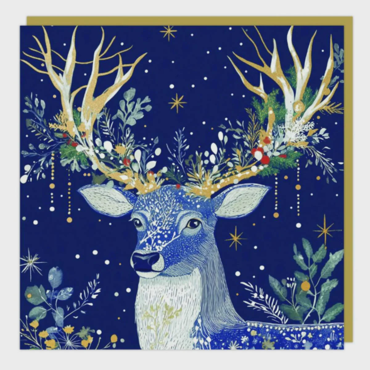 Glistening Stag Christmas Cards Pack of 6