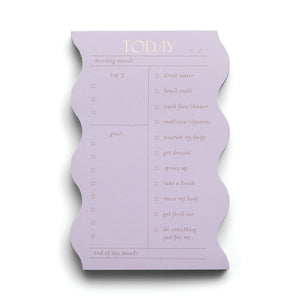 Wavy Daily Notepad - Lilac