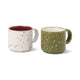 Simon Set of 2 Espresso Cups - Cream + Olive