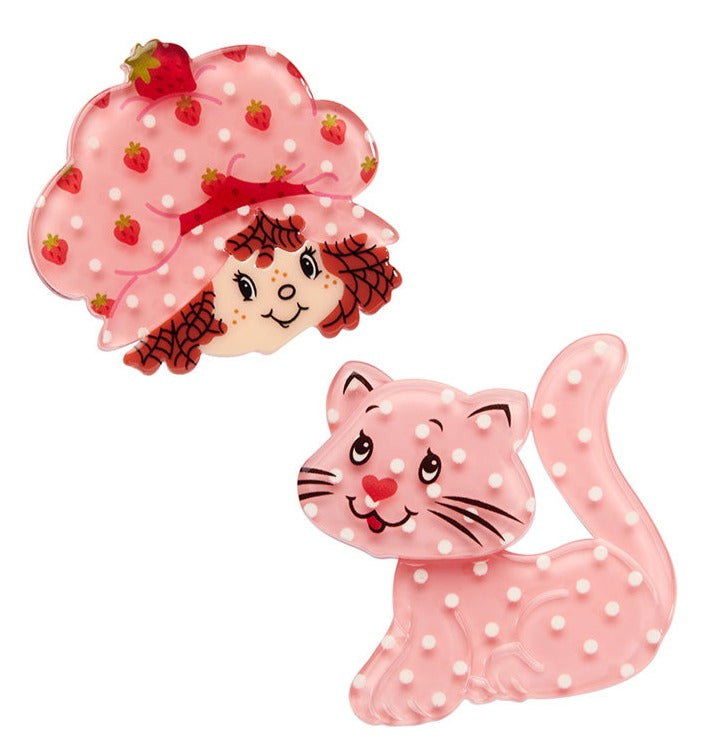 Strawberry and Custard Hair Clips - Set of 2