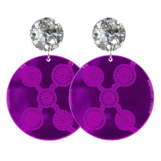 Purple Mirror Earrings Haus of Dizzy X Kiya Watt