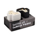 Boxed Set of 2 Jigsaw 4oz Candles - White and Black - Salted Air & Smoked Woods
