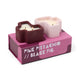 Boxed Set Of 2 Jigsaw 4 Oz Candles - Burgundy & Pink - Pink Pistachio & Black Dahlia Fig